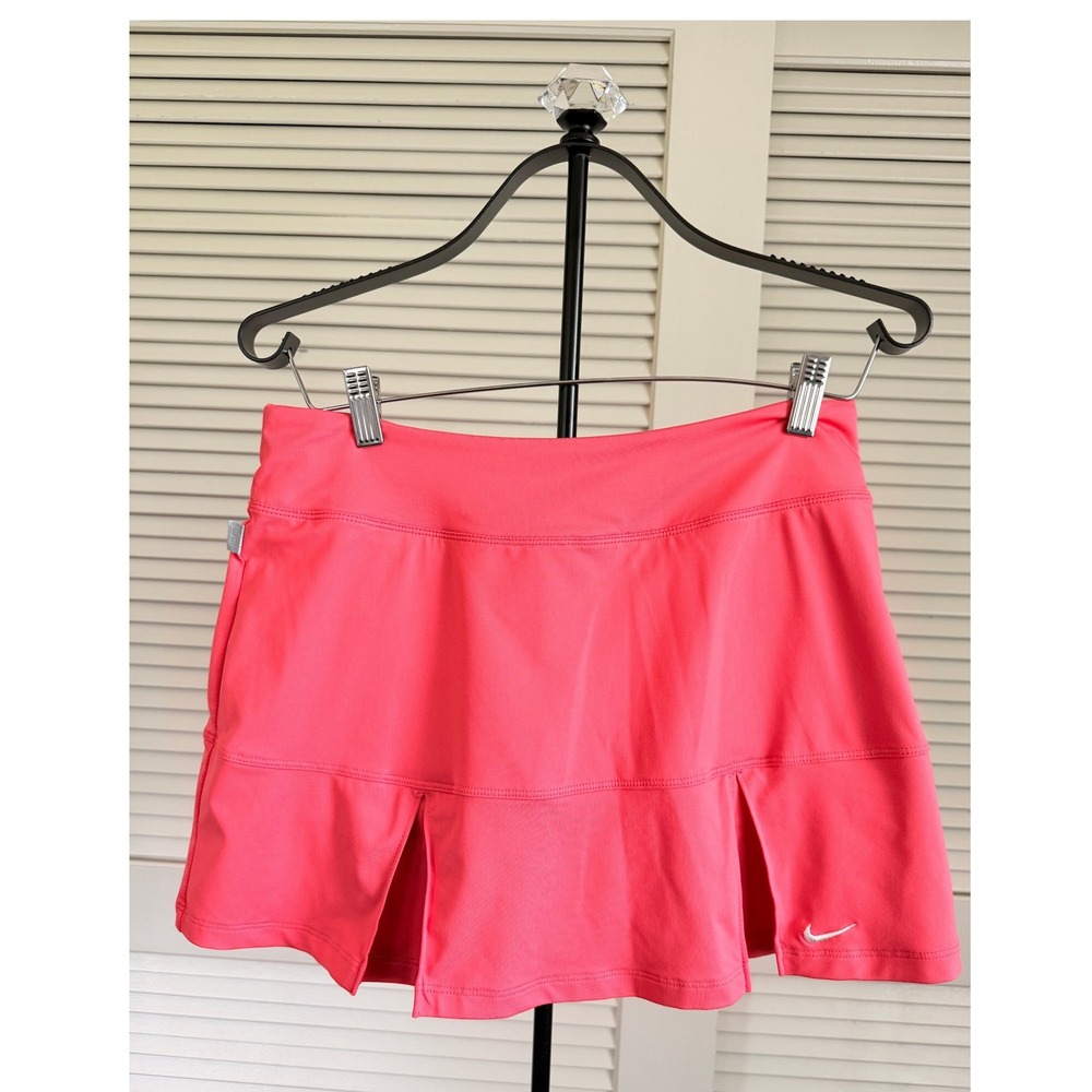 Nike Dri-FIT Tennis Skort Pink Pleated Athletic Skirt Size Medium